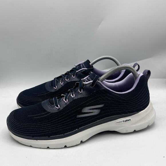 Skechers Go Walk 6 Womens Size 10 Purple/Black Athletic Shoes Sneakers 124554 - Picture 4 of 13